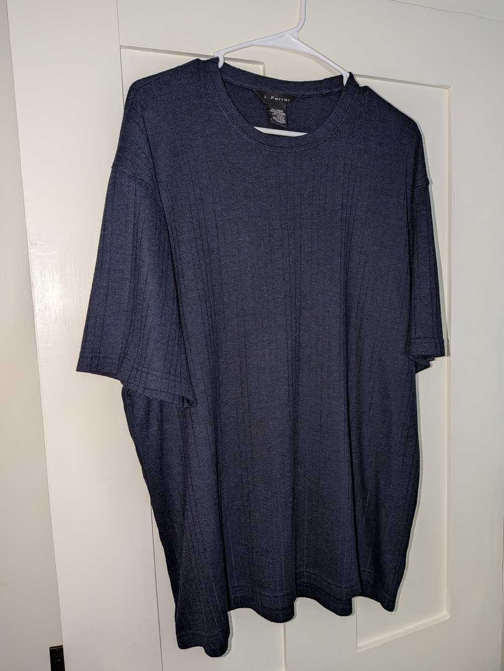 j.ferrar Dark Navy Short Sleeve Knit Shirt Size XX- large